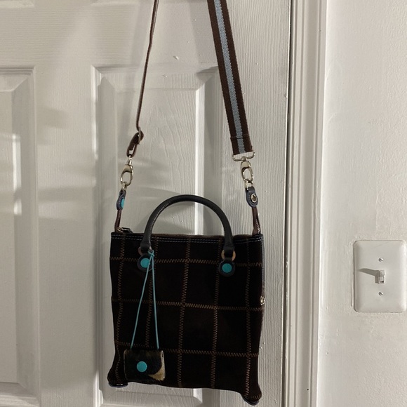 Gabs Italy brown leather/wool crossbody bag - Picture 2 of 10